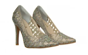 Czółenka -187 154-1201 Gold 187023, Złoty, Skóra ekologiczna | Bayla Online