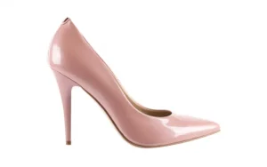 Czółenka -056 1504-950 Jasnoróżowe Perłowe Czółenka, Skóra naturalna lakierowana | Bayla Hot