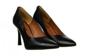 Czółenka -159 4170 076-P Czarny Lico 159151, Skóra naturalna | Bayla Fashion