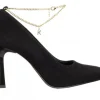 Czółenka -159 4971 003-P Czarny Welur 159189, Skóra naturalna | Bayla Discount