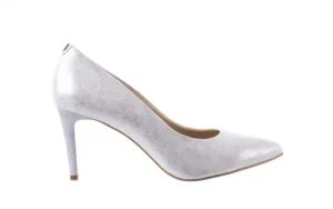 Czółenka -056 1816-1089 Srebrny Metaliczny 20, Skóra naturalna | Bayla Sale