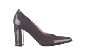 Czółenka -056 9119-745 Szary Lakier, Skóra naturalna lakierowana | Bayla Discount