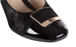 Czółenka -097 LZC7037-193 Czarny, Skóra naturalna | Bayla Hot