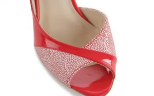 Czółenka -Em GL6789-154 Koral Biały, Skóra naturalna lakierowana | Bayla Online