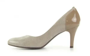 Czółenka -Em JL6446-277 Kawa, Beż/Szary, Skóra naturalna | Bayla Fashion