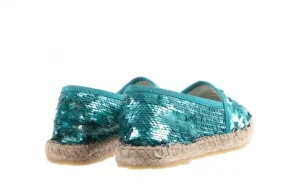 Espadryle -115 101020 Lepisma Aguamar, Zielony/Srebrny, Materiał | Bayla Online
