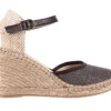 Espadryle -115 402009 Lory Negro, Czarny/Srebrny, Materiał | Bayla Sale