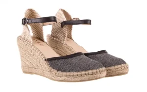 Espadryle -115 402009 Lory Negro, Czarny/Srebrny, Materiał | Bayla Sale