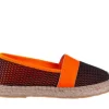 Espadryle -115 104130 Naranja, Czarny/ Pomarańczowy, Materiał | Bayla Hot