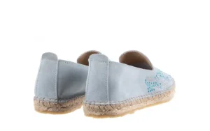 Espadryle -115 107601 Serraje Caribe, Niebieski, Skóra naturalna | Bayla Fashion