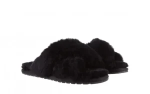 Kapcie Mayberry Black 21 119127, Czarny, Futro naturalne | EMU New