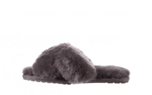 Kapcie Mayberry Charcoal 21 119128, Szary, Futro naturalne | EMU Sale