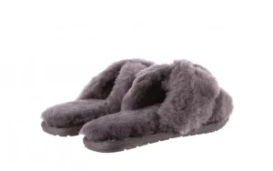 Kapcie Mayberry Charcoal 21 119128, Szary, Futro naturalne | EMU Sale