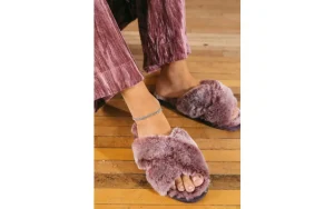 Kapcie Mayberry Frost Burnt Rust 119131, Bordo, Futro naturalne | EMU Online