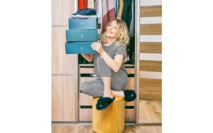 Kapcie Mayberry Midnight 21 119130, Granat, Futro naturalne | EMU New