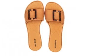 Klapki Alice Soft Flat Slide Dark Beige 198004, Beż, Tworzywo | Azaleia Hot