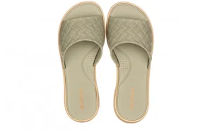 Klapki Simone Comfy Flat Rast Green Beige 198017, Zielony, Tworzywo | Azaleia Sale