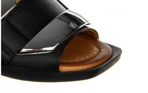Klapki -161 037 34 01 Black 161449, Czarny, Skóra naturalna | Bayla New