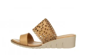 Klapki -161 161 86 90 Scissors 161505, Beżowy, Skóra naturalna | Bayla Discount