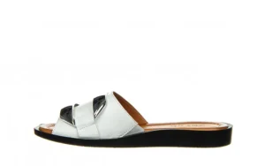 Klapki -161 037 34 02 White 161448, Biały, Skóra naturalna | Bayla New