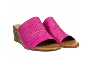 Klapki -161 061 3421 Bead 161699, Różowy, Skóra naturalna | Bayla Online