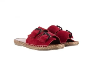 Klapki -161 059 510 Czerwony, Skóra naturalna | Bayla Online