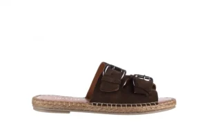 Klapki -161 059 510 Khaki, Zielony, Skóra naturalna | Bayla Clearance