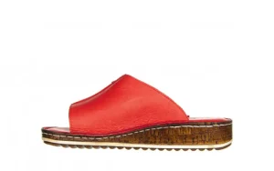 Klapki -161 016 925 Red 161271, Czerwony, Skóra naturalna | Bayla Clearance