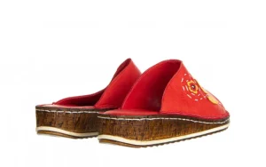 Klapki -161 016 925 Red 161271, Czerwony, Skóra naturalna | Bayla Clearance