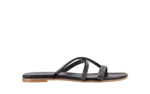 Klapki -112 0396-304 Black, Czarny, Skóra naturalna | Bayla Hot