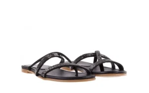 Klapki -112 0396-304 Black, Czarny, Skóra naturalna | Bayla Hot