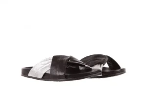 Klapki -163 17-187 Black Silver, Czarny/Srebrny, Skóra naturalna | Bayla Best