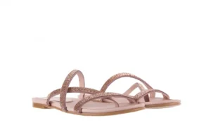 Klapki -112 0396-304 Powder, Róż, Skóra naturalna | Bayla Outlet