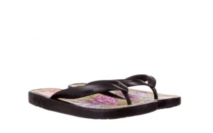 Klapki BROMELIA 017 BLACK FLOWER, Czarny, Guma | Azaleia Best
