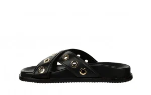 Klapki Hiles Black 602213, Czarny, Skóra naturalna | Gioseppo Fashion