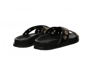 Klapki Hiles Black 602213, Czarny, Skóra naturalna | Gioseppo Fashion