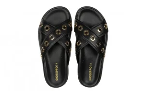 Klapki Hiles Black 602213, Czarny, Skóra naturalna | Gioseppo Fashion