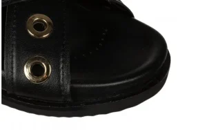 Klapki Hiles Black 602213, Czarny, Skóra naturalna | Gioseppo Fashion