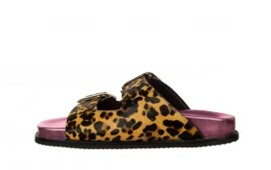 Klapki Mifflin Leopard 602215, Wielokolorowy, Skóra naturalna | Gioseppo Sale