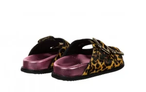 Klapki Mifflin Leopard 602215, Wielokolorowy, Skóra naturalna | Gioseppo Sale