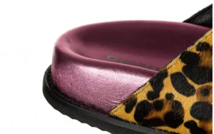 Klapki Mifflin Leopard 602215, Wielokolorowy, Skóra naturalna | Gioseppo Sale