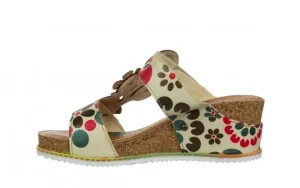Klapki Bonito 224 Beige 202027, Wielokolorowy, Skóra naturalna | Laura Vita New