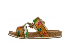 Klapki Brcyano 16 Jaune 202028, Wielokolorowy, Skóra naturalna | Laura Vita Discount