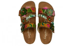 Klapki Brcyano 16 Jaune 202028, Wielokolorowy, Skóra naturalna | Laura Vita Discount