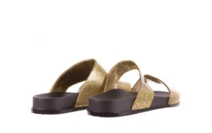 Klapki Cosmic AD Glitter Glass Black, Czarny/Złoty, Guma | Melissa Fashion