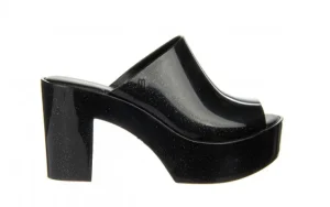 Klapki Mule Ad Black Glitter 010439, Czarny, Guma | Melissa Best