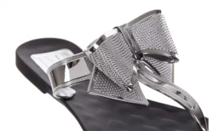 Klapki T&G Fashion 22-118 Black, Czarny/ Srebro, Guma | TG Fashion