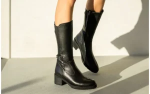 Kozaki -161 077 46540 01 Black 161576, Czarny, Skóra naturalna | Bayla Clearance