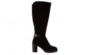 Kozaki -196 950909 Siyah Suede 196029, Czarny, Skóra naturalna | Bayla Discount