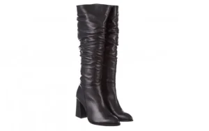 Kozaki -195 20K-7007 Black 195011, Czarny, Skóra naturalna | Bayla Fashion